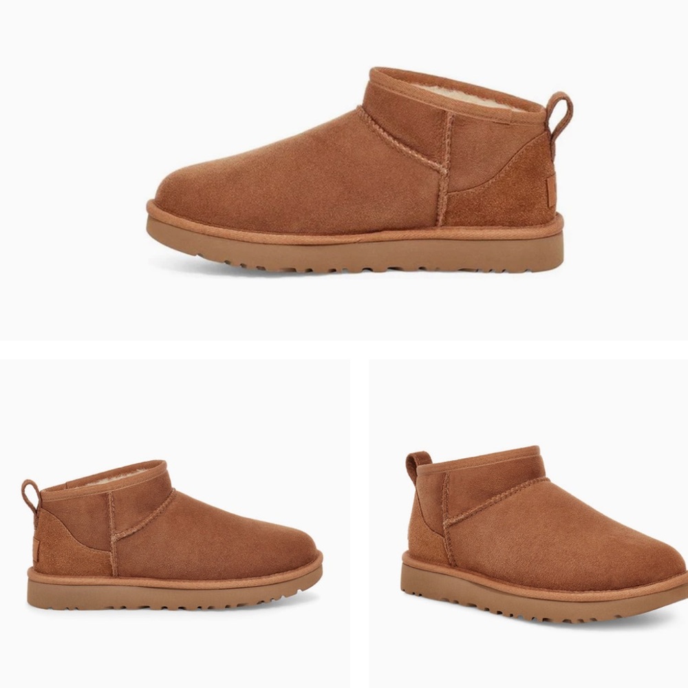 UGG Classic Ultra Mini Fleece Lined Chestnut Brown